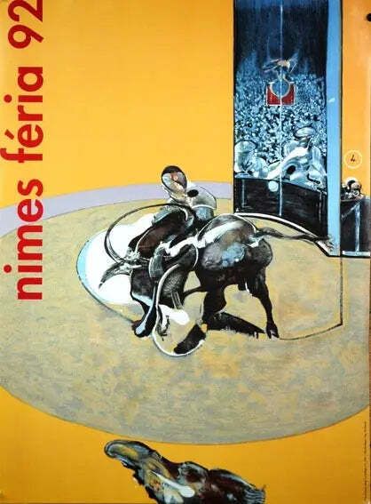 Francis Bacon Feria Nimes 1992 Original Large Exhibition Serigraph Poster