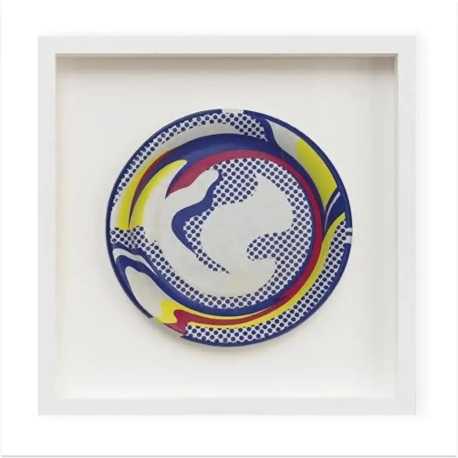 Assiette en papier Roy Lichtenstein, édition limitée, sérigraphie Pop Art, 1969