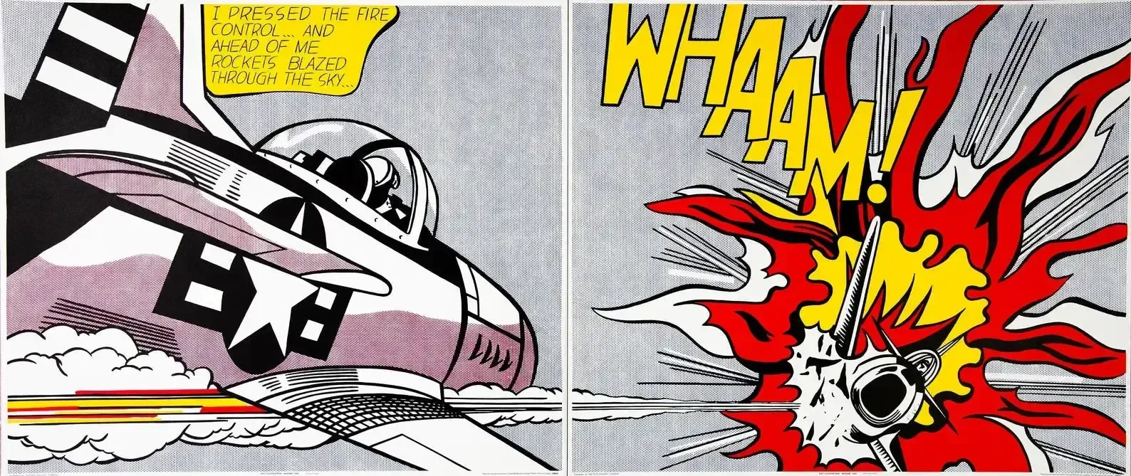 Roy Lichtenstein Whaam Limited Edition 1968 Offset Lithograph Print
