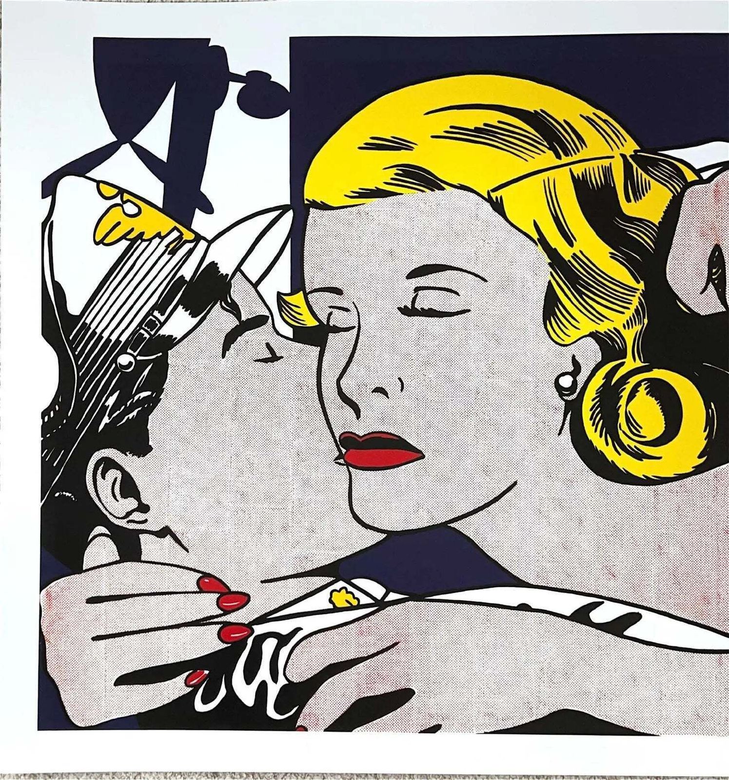 Roy Lichtenstein The Kiss Guggenheim 1993 Limited Edition Screen Print