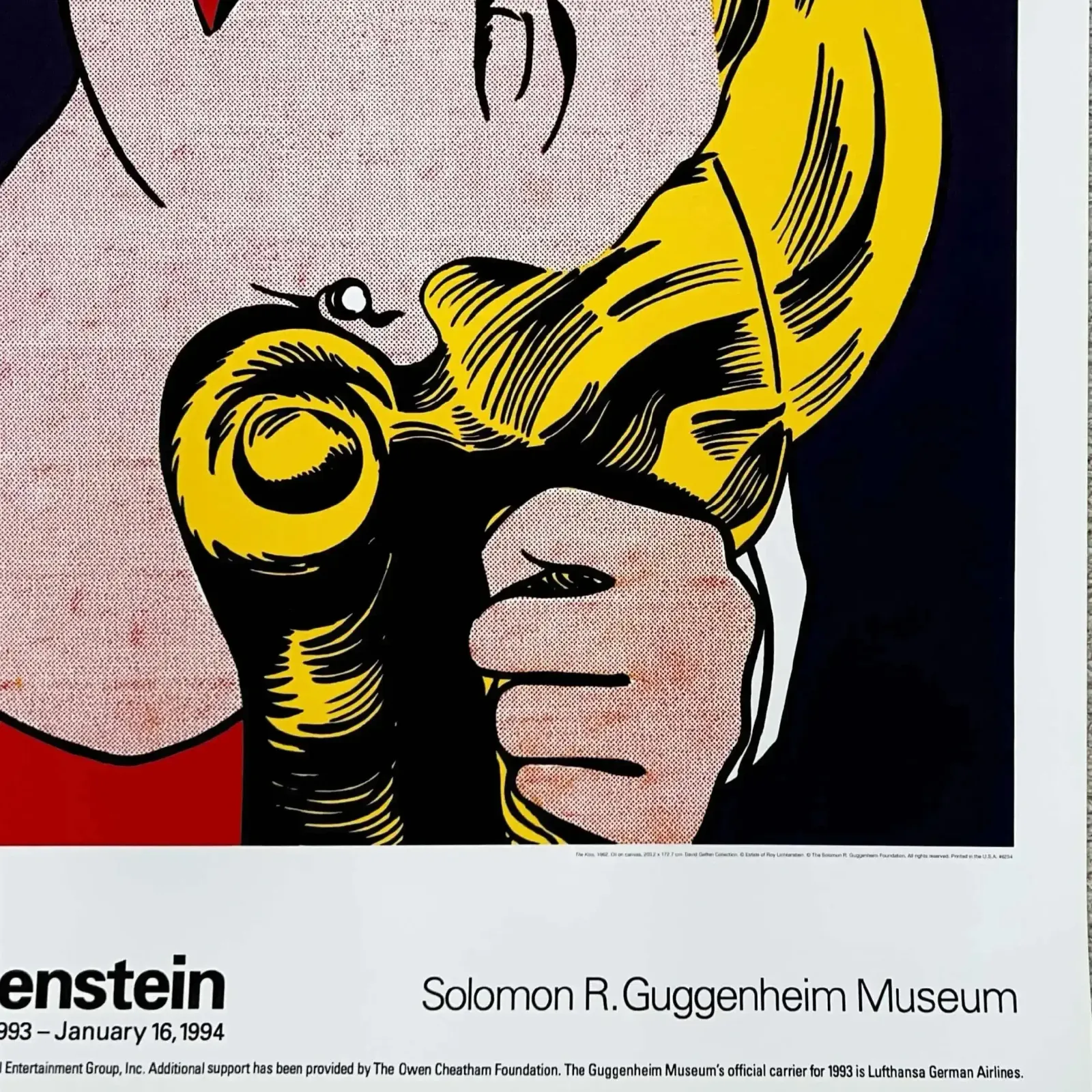 Roy Lichtenstein The Kiss Guggenheim 1993 Limited Edition Screen Print photo for sale