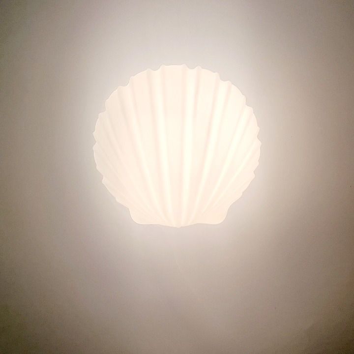 Ensemble de 4 appliques murales vintage en verre opaline en forme de coquille, Limburg, Allemagne, années 1970 photo vinterior