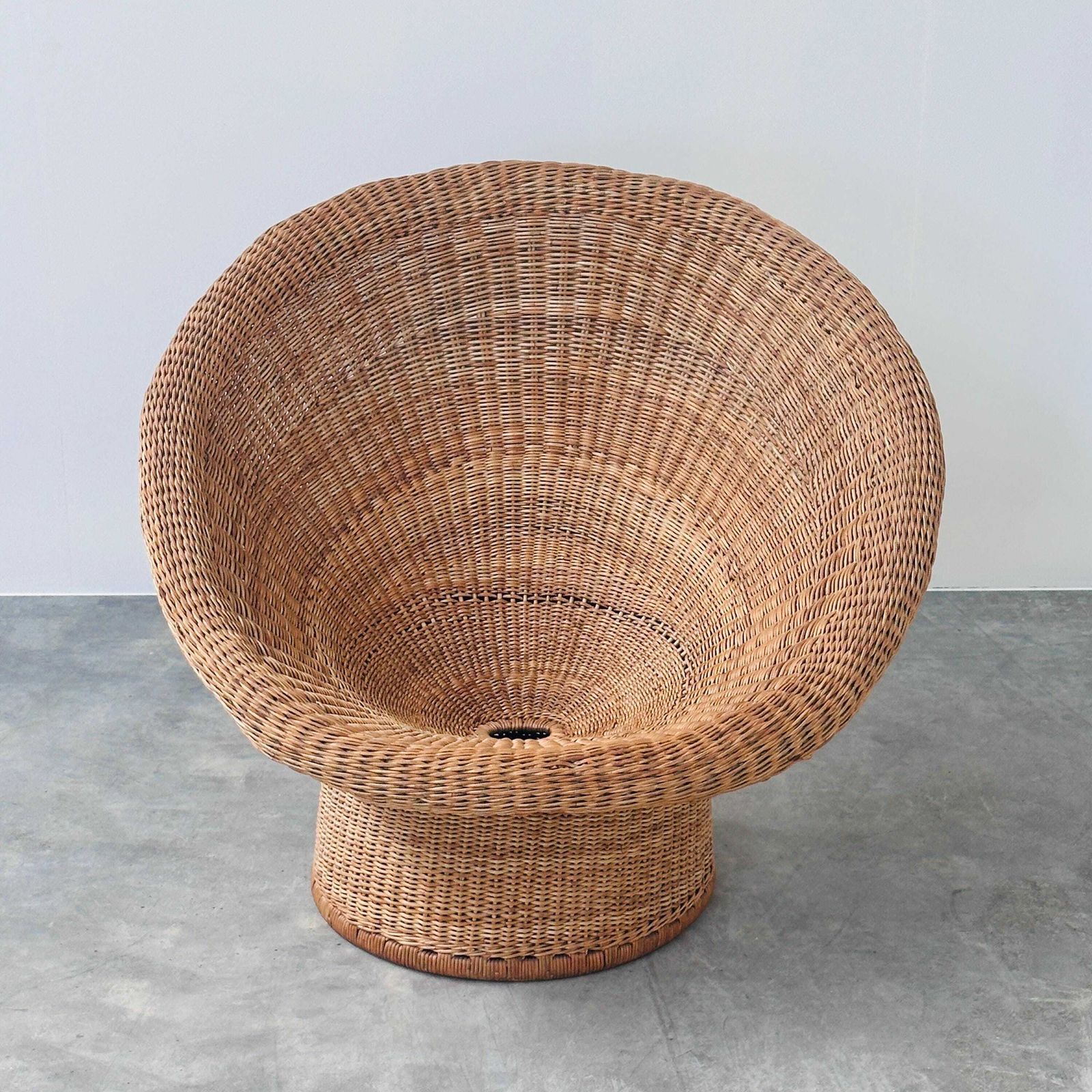 Egon Eiermann E10 Wicker Lounge Chair, Duitsland, jaren 1960 photo vintage