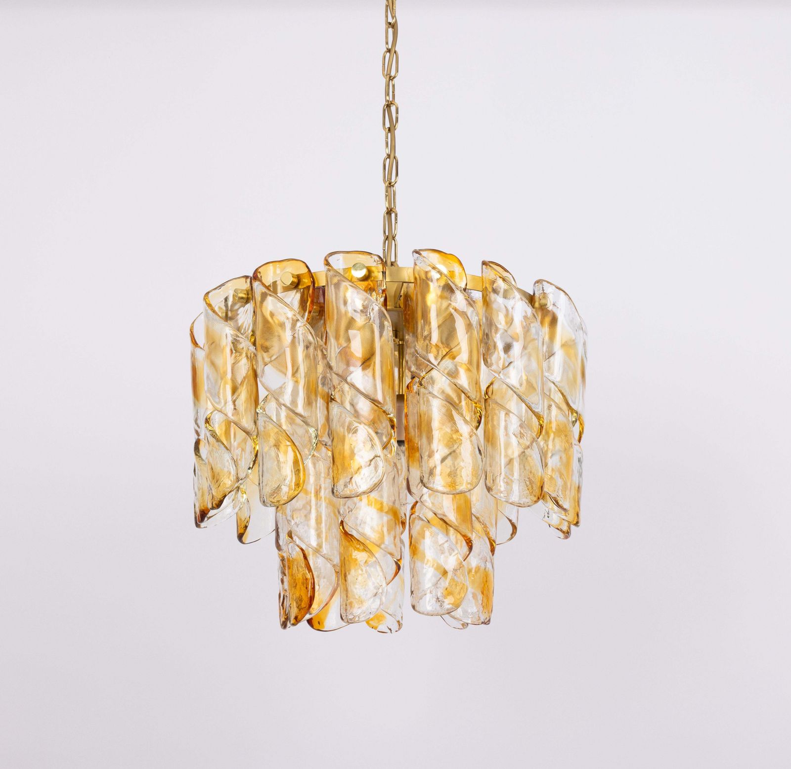 Grote plafondlamp met Murano glazen buizen van Kaiser, Duitsland, jaren 1960 photo 1852.0