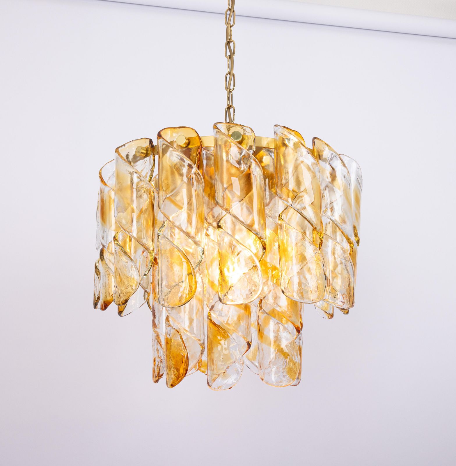 photo buy Grote plafondlamp met Murano glazen buizen van Kaiser, Duitsland, jaren 1960