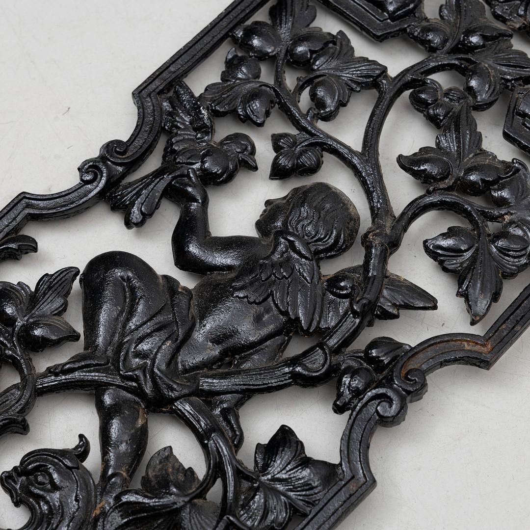 photo furniture Cast Iron Wall Decoration Railing Element From Late 19th Century
