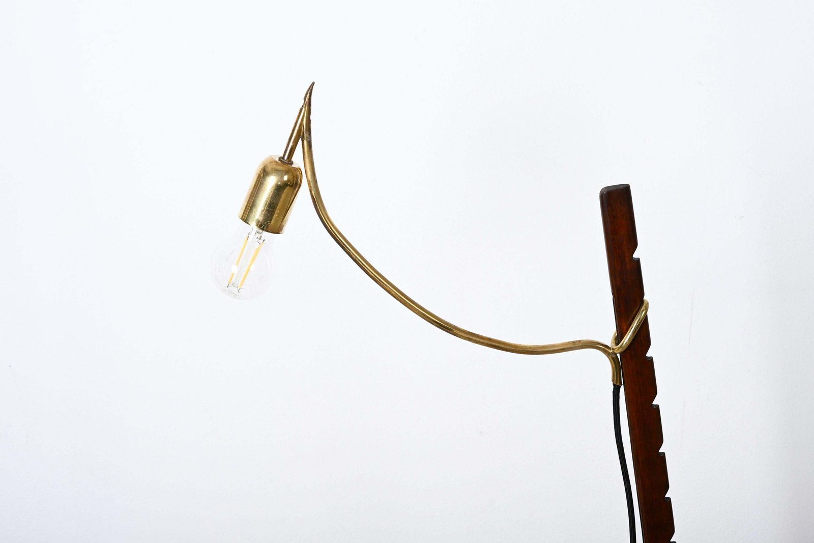 Zeldzame verstelbare mid-century vloerlamp van Rupert Nikoll photo vintage