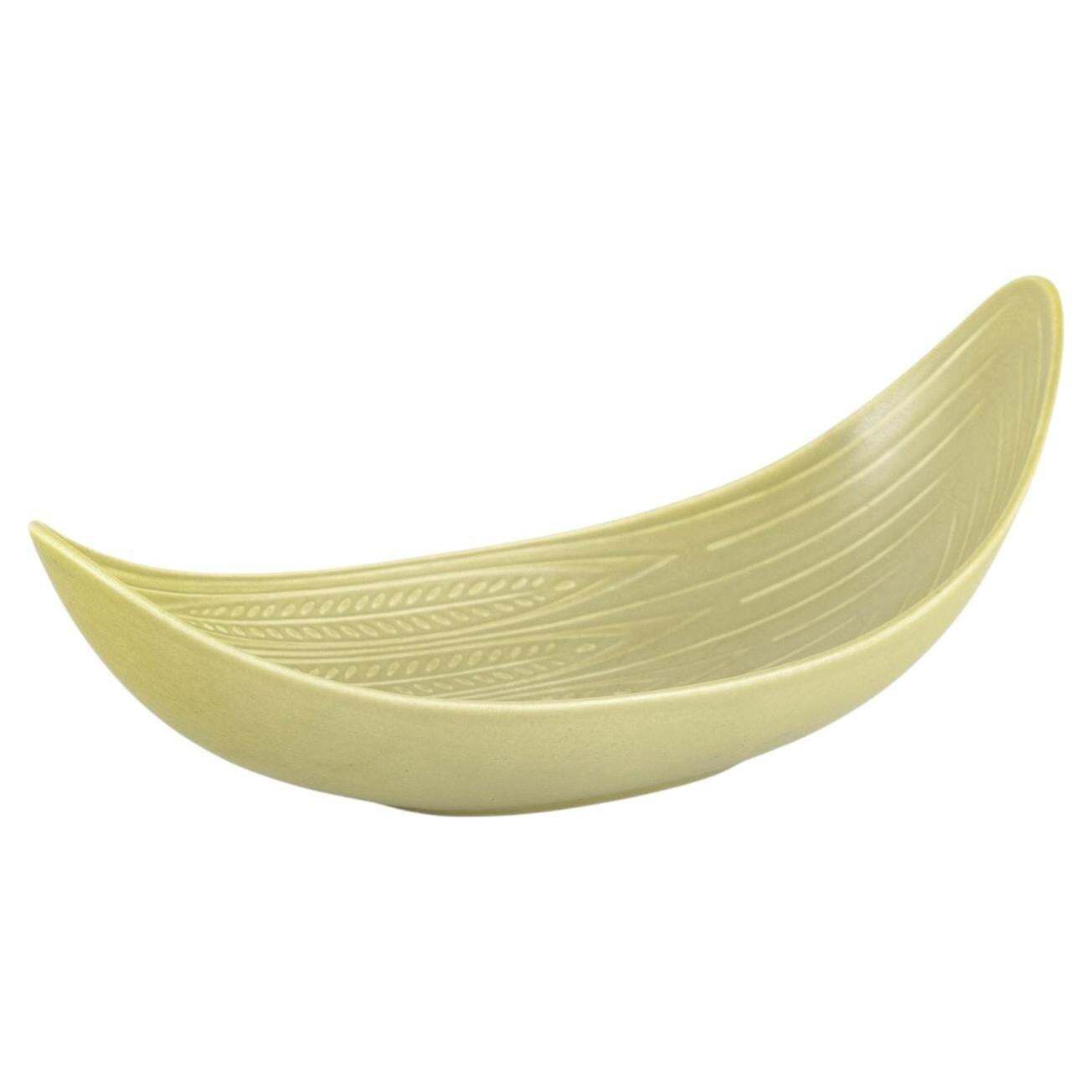 Rörstrand. Large “Rialto” Bowl With Boat Like Silhouette. 1960s