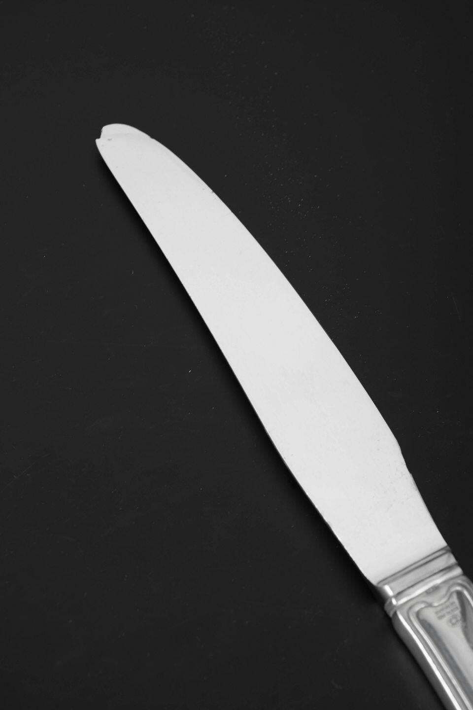 Georg Jensen. 'Old Danish' Dinner Knife In Stainless Steel And Sterling Silver. photo furniture