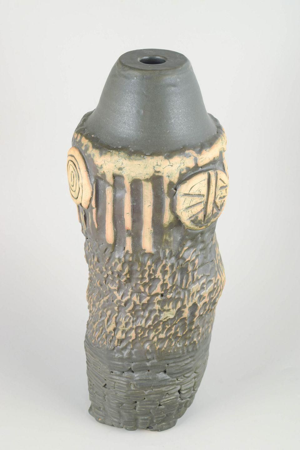 Bernard Rooke. Large Sculptural Floor Vase In Stoneware. 1960s/70s photo furniture