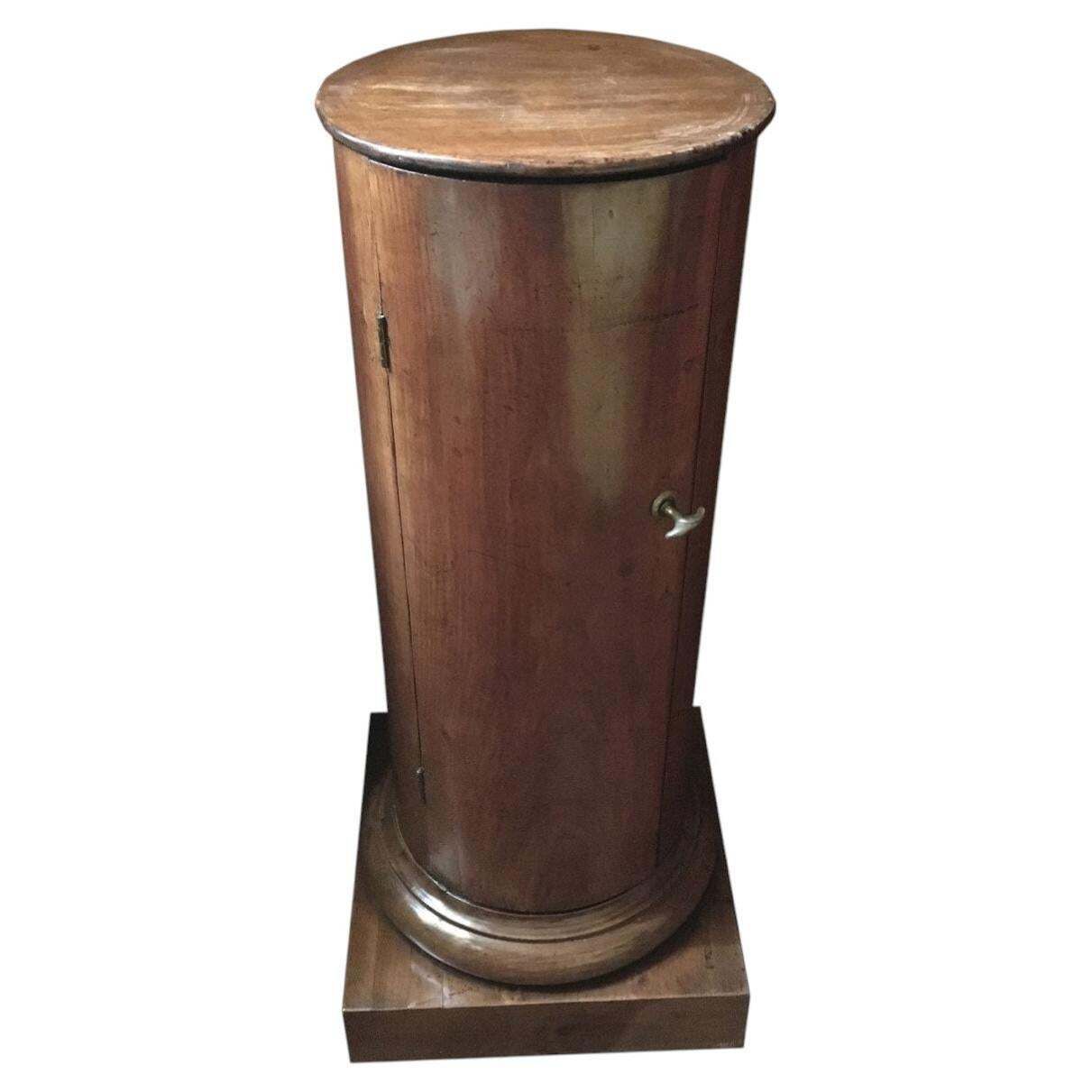 Table colonne ou table de chevet en noyer, Empire, fin du XVIIIe siècle