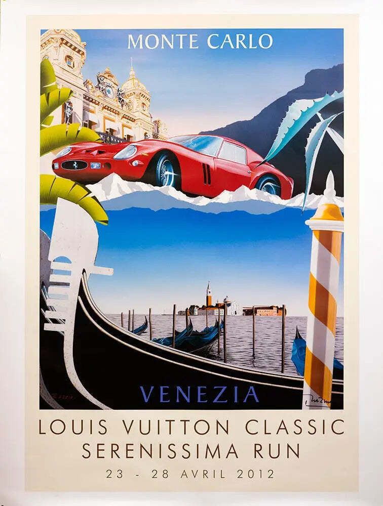 Affiche Louis Vuitton Classic 2012 Monaco Venezia, signée par Razzia