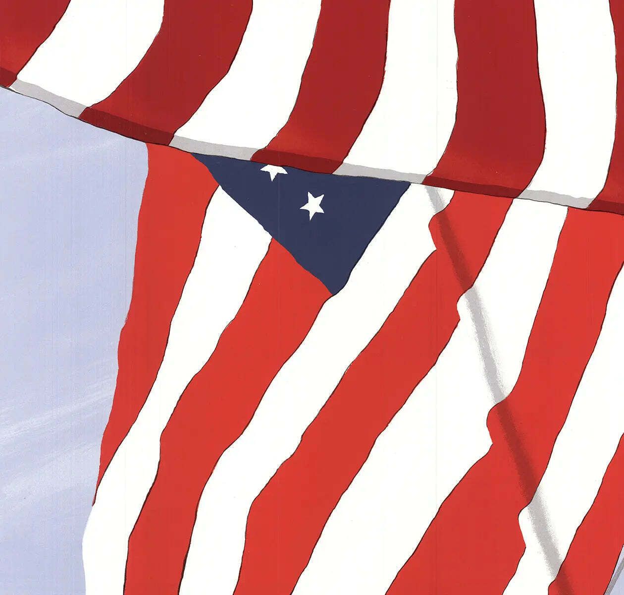 Sérigraphie Gretchen Dow Simpson, Flags, 1991, édition limitée signée photo Art