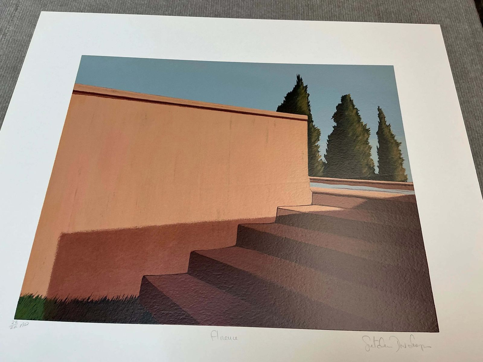 photo furniture Gretchen Dow Simpson Gesigneerde Florence Italy Limited Edition Serigraph Print