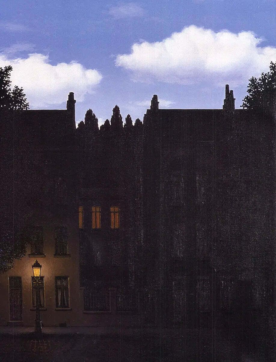 Affiche offset lithographiée autorisée, Rene Magritte, L'Empire des Lumières, 1998 photo Art