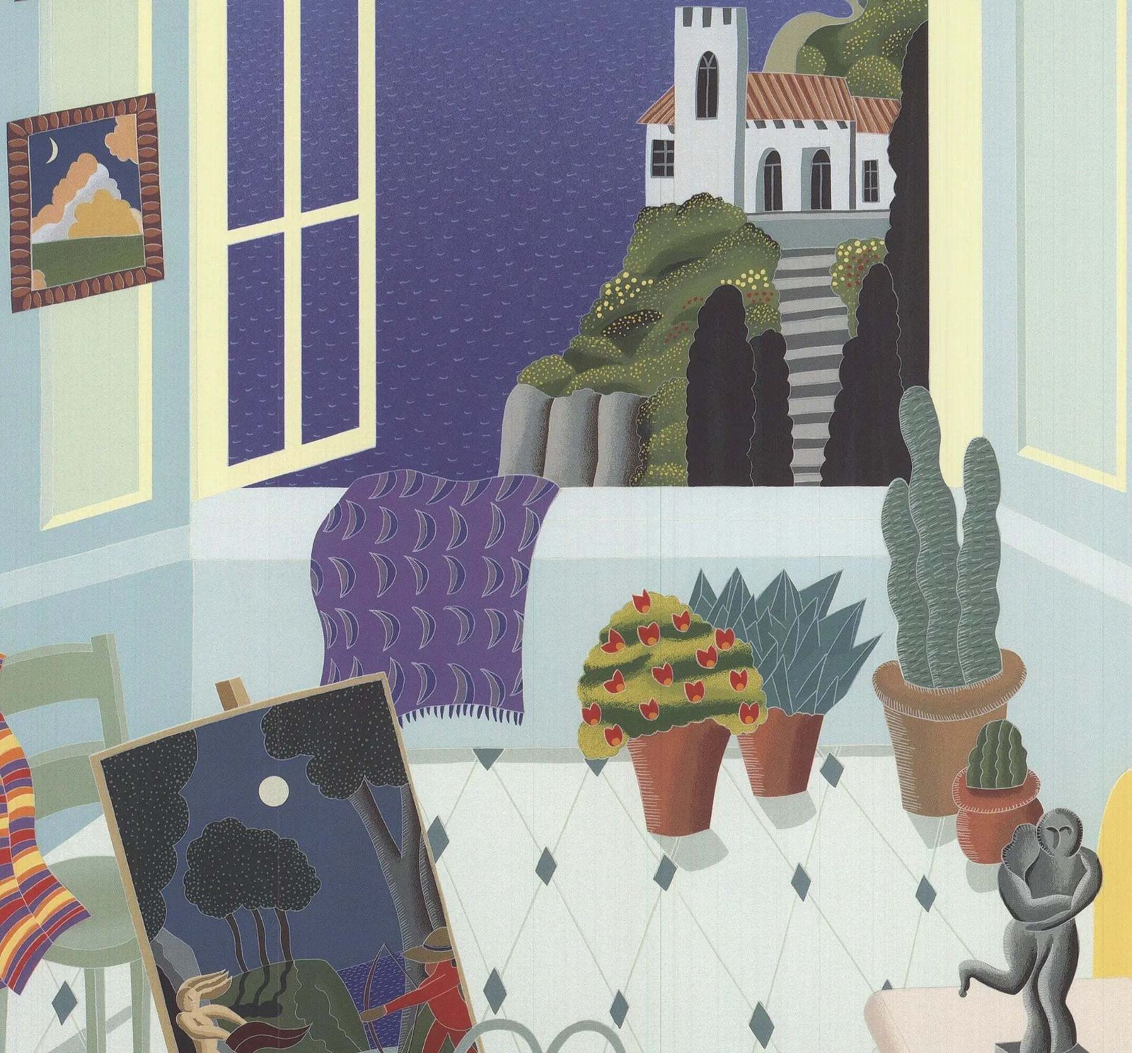 Thomas Mcknight Green Studio 1994 Offset Lithograph Interior Art Poster photo Art