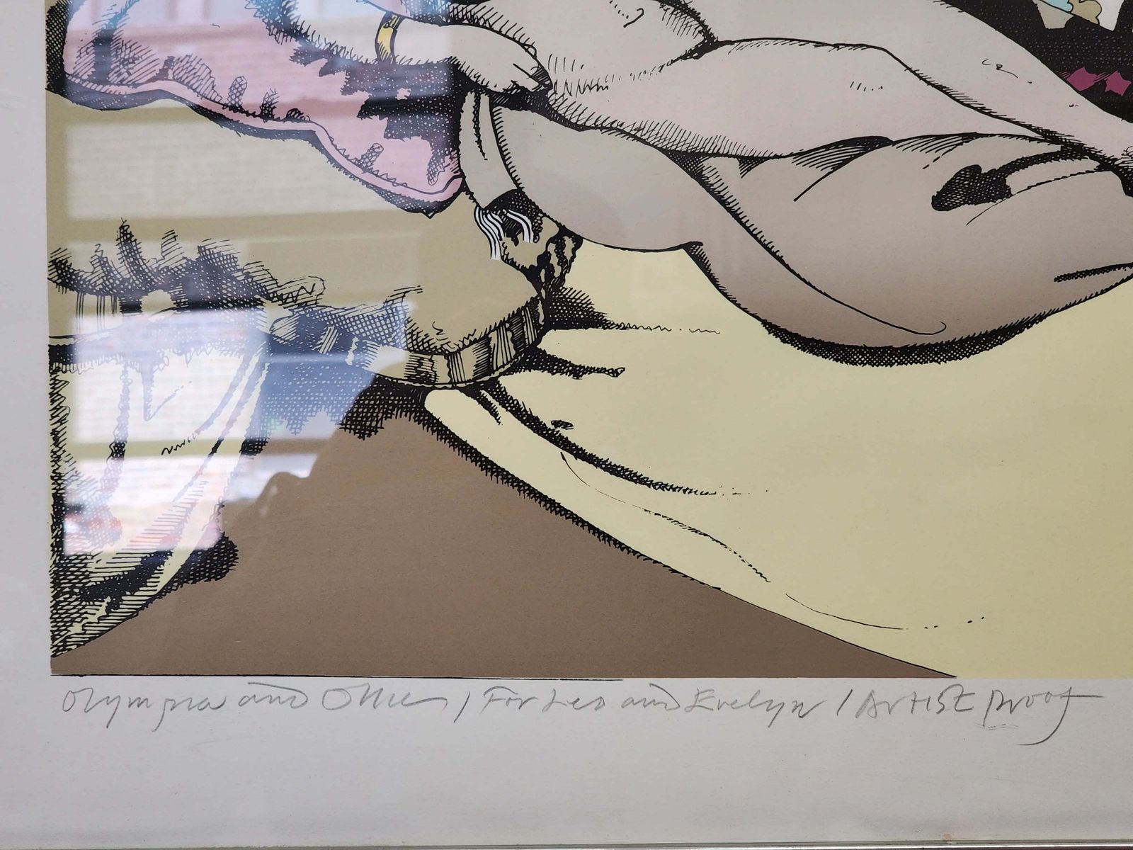 Milton Glaser Olympia And Ollie 1974 Gesigneerde Artist Proof Lithografie photo buy