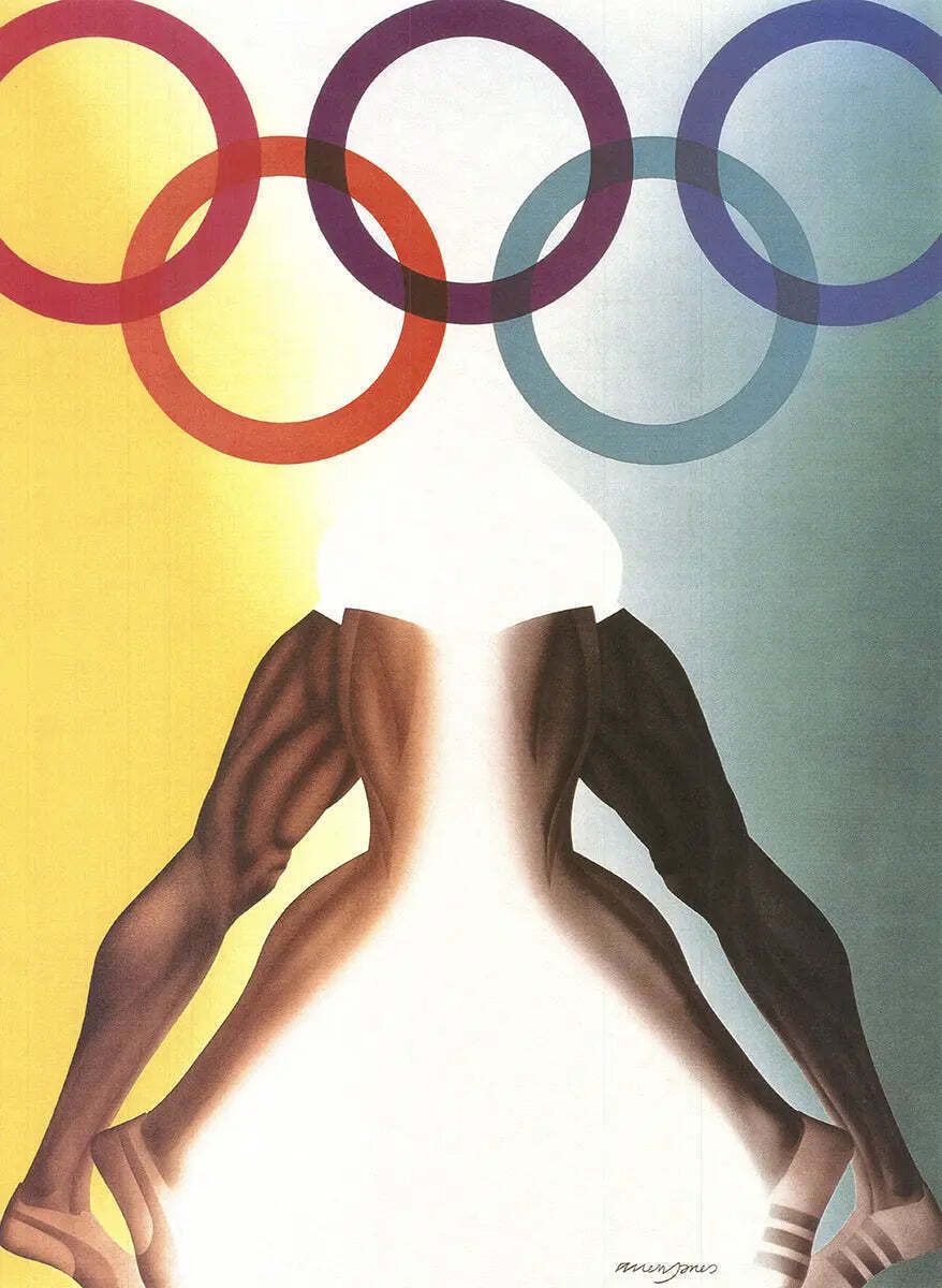Allen Jones Munich 1972 Olympic Games Vintage Pop Art Poster photo furniture