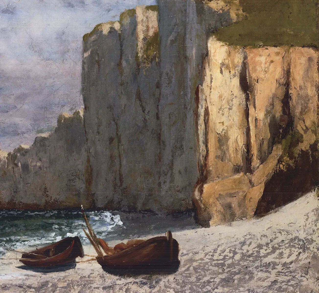 Affiche d'exposition Gustave Courbet, A Bay With Cliffs photo Art
