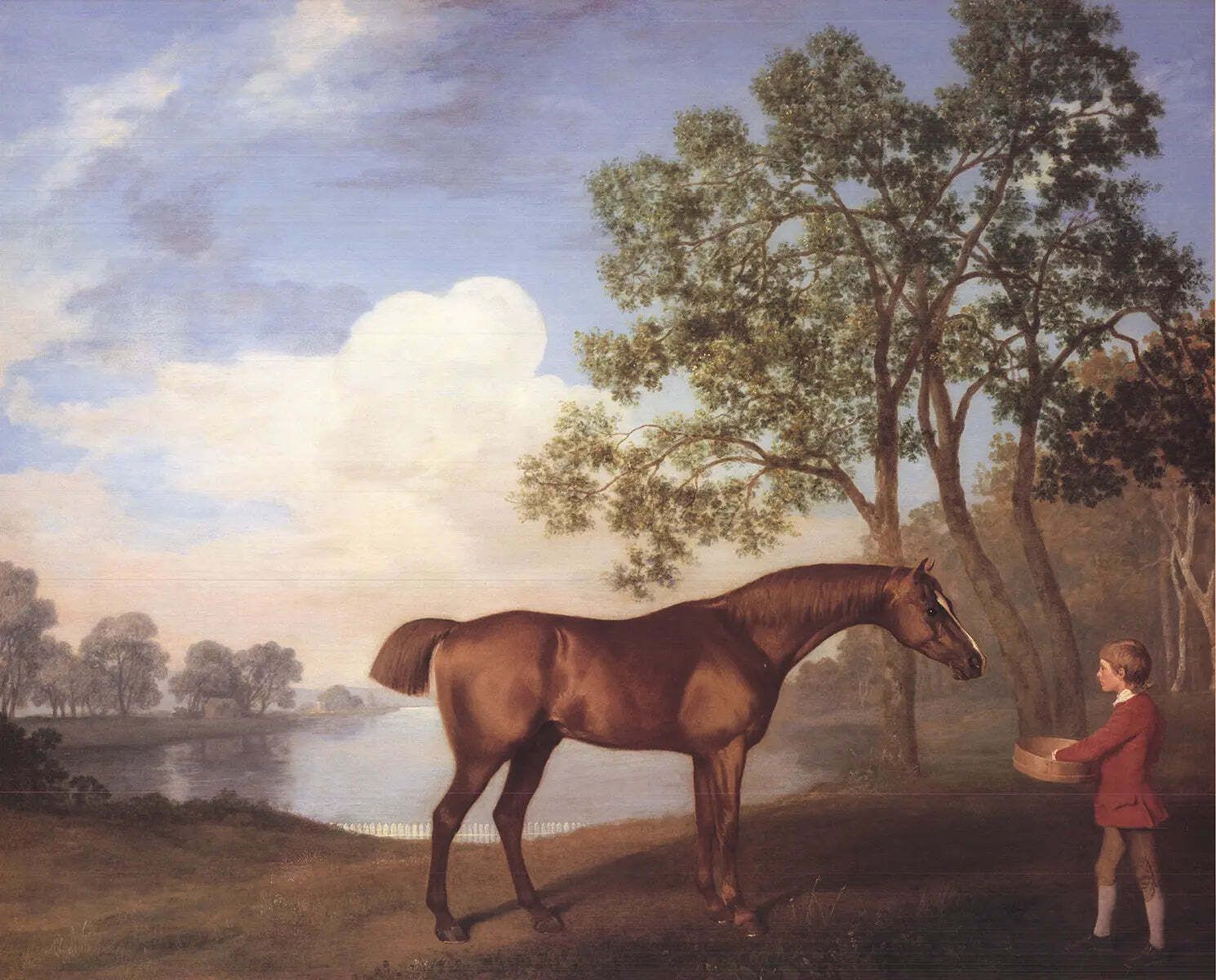George Stubbs Pumpkin With A Stable Lad Offset Lithograph Art Poster photo furniture