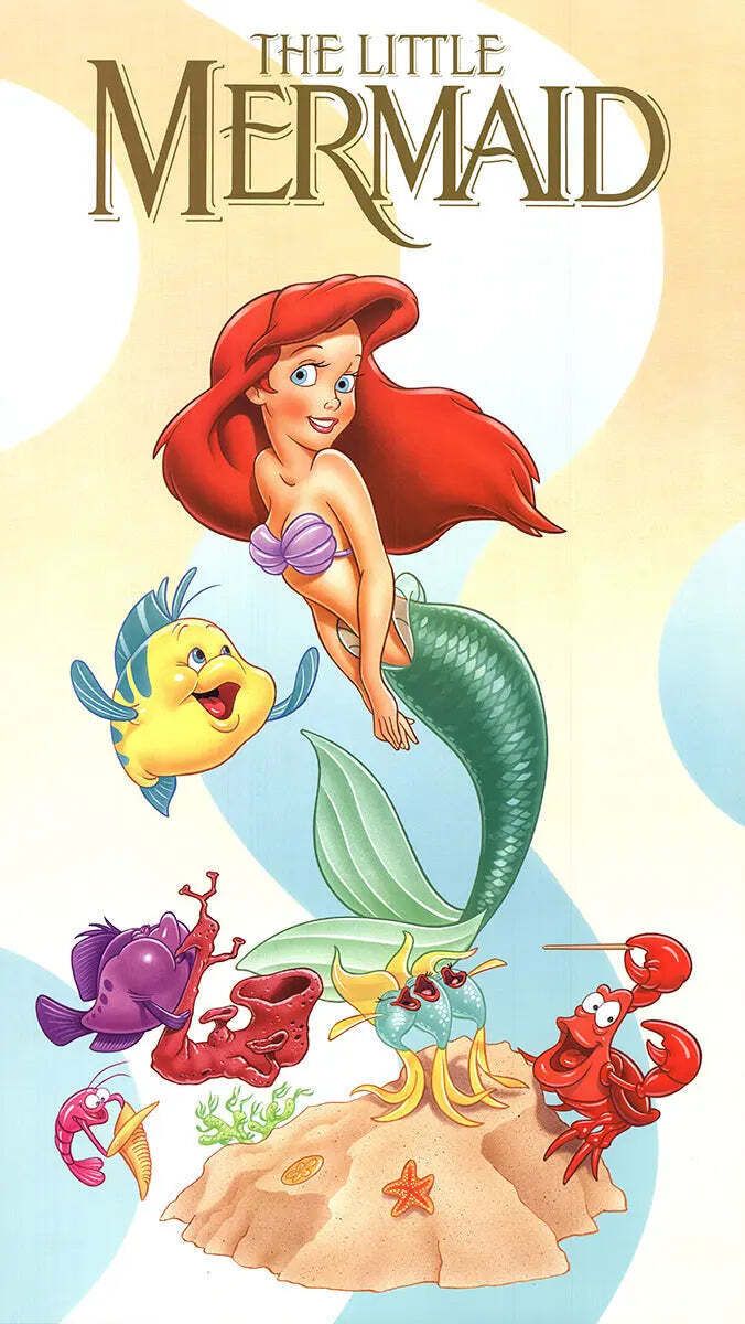 Walt Disney The Little Mermaid Offset Lithograph Animation Movie Poster Art photo furniture