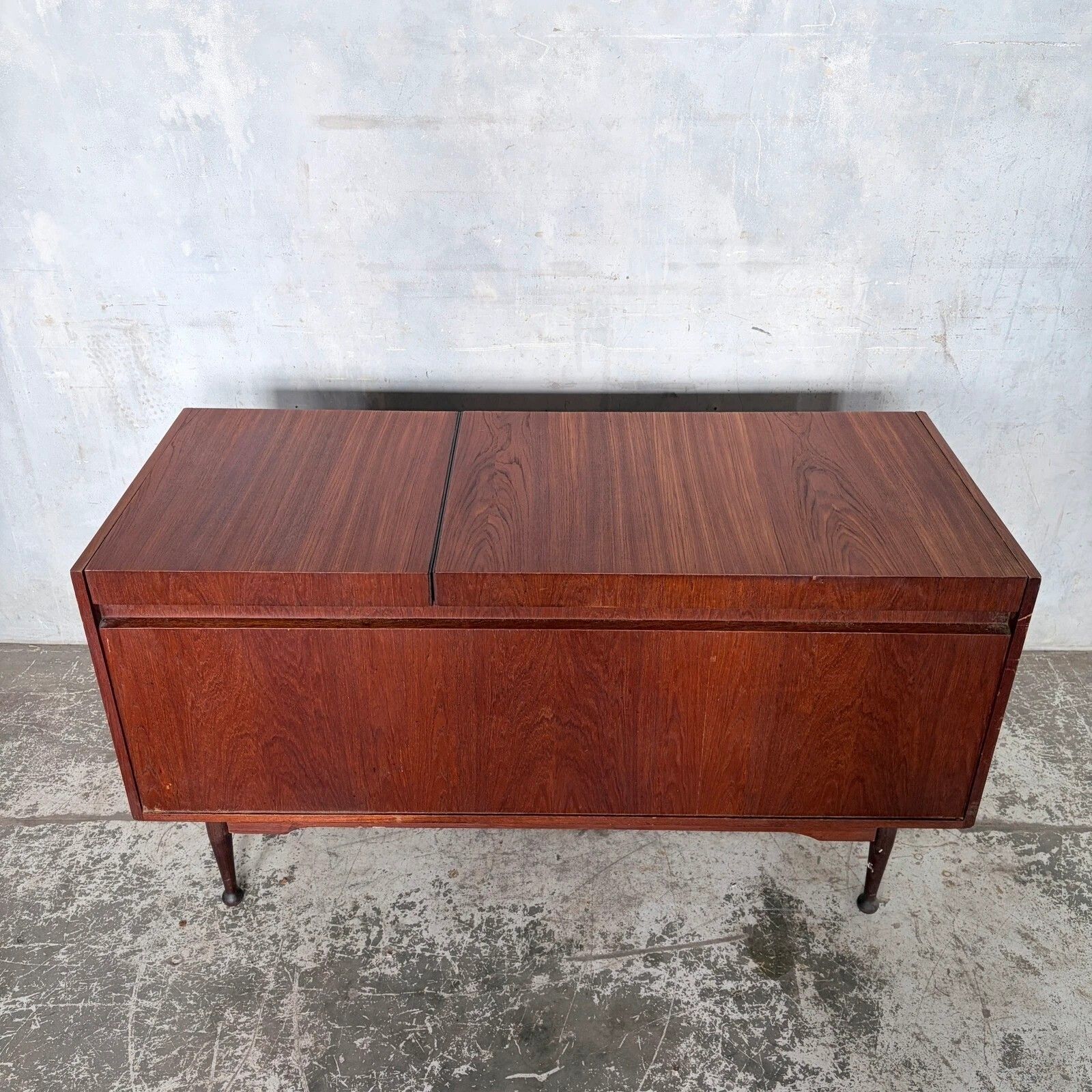 photo furniture Mid Century Teak Armstrong Radiogram Record Player Cabinet