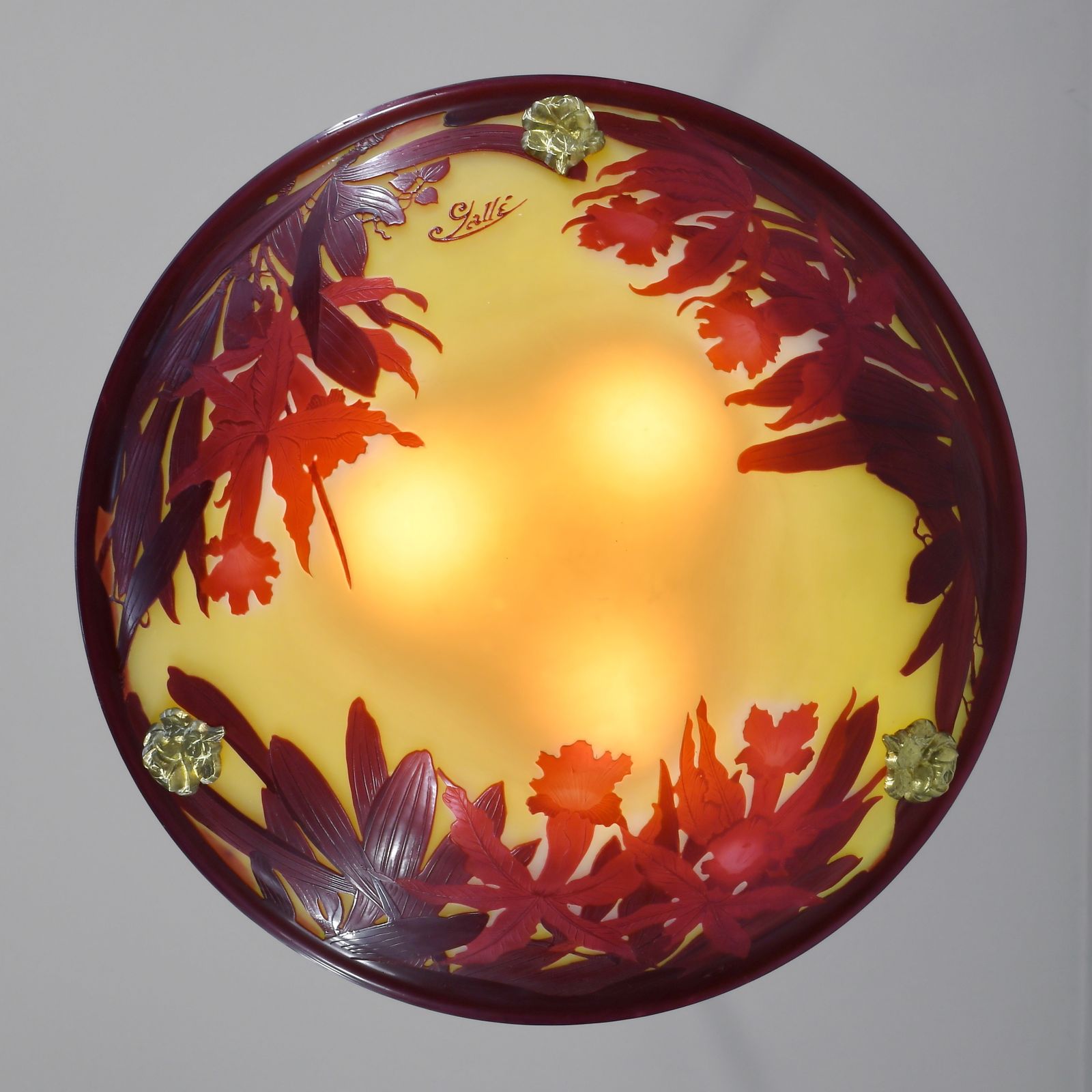 7500.0 French Art Deco Cameo Pendant Light By Gallé 1920s France photo