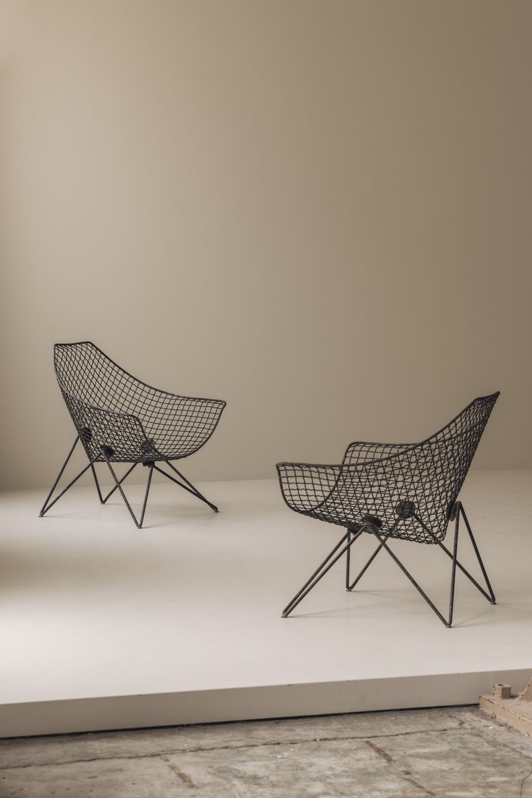 Uitzonderlijk zeldzaam paar DU 43 lounge chairs van Gastone Rinaldi voor RIMA, jaren 1950 photo furniture