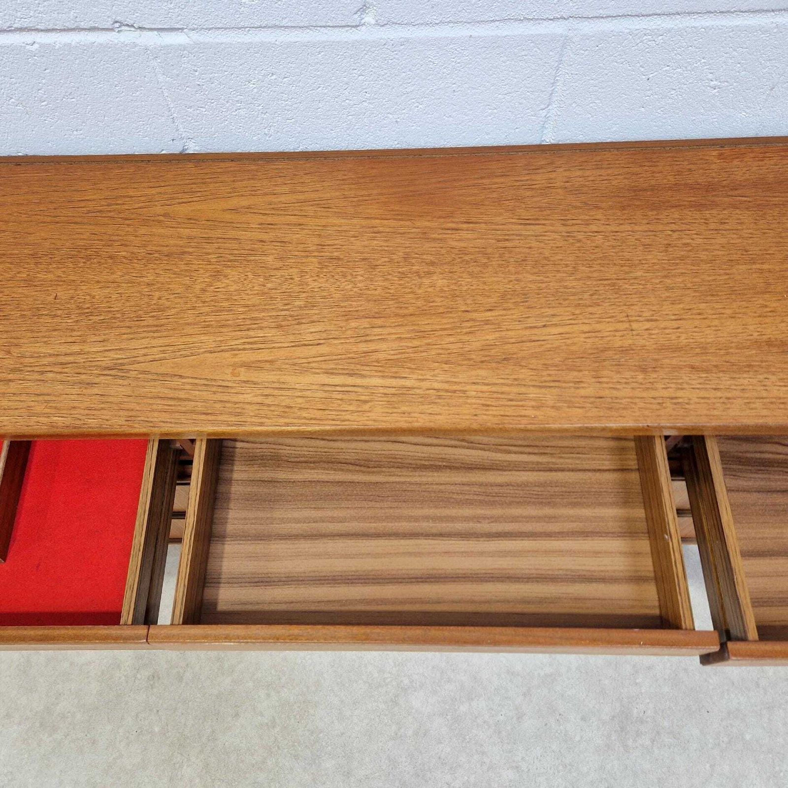 photo furniture McIntosh Vintage Mid Century Danish Design Medium Teak Long Sideboard Buffet Credenza Pg234