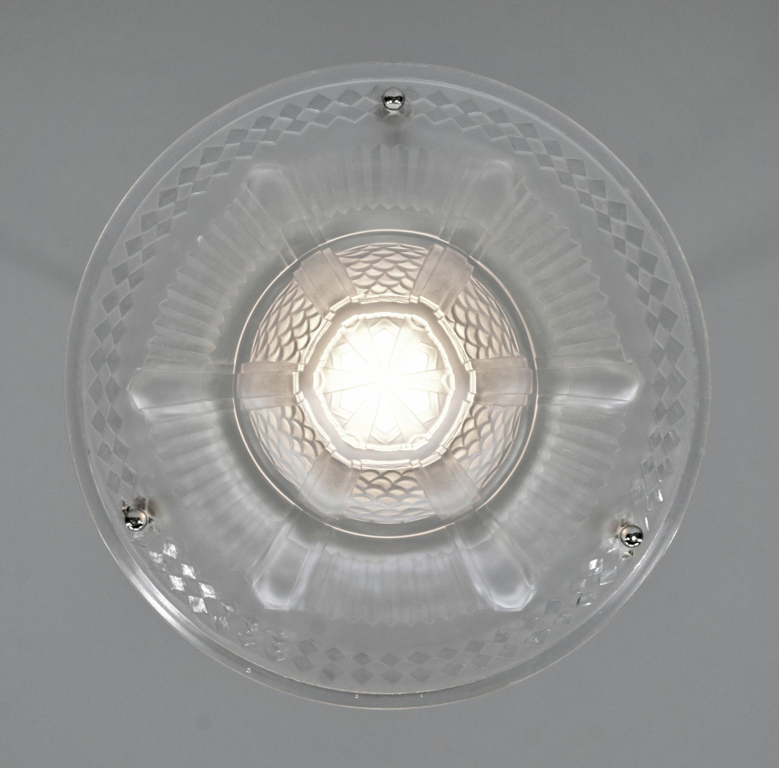 Franse art deco plafondlamp uit 1930 van Muller Frères - 2 beschikbaar photo vinterior