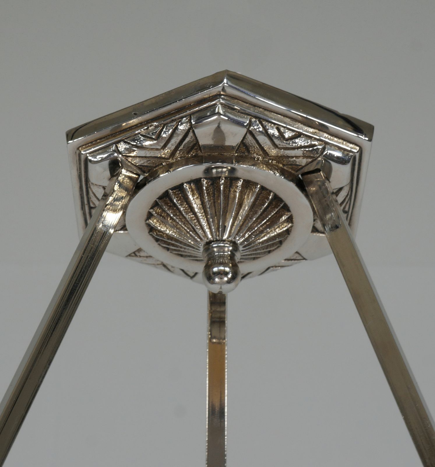 Franse art deco plafondlamp uit 1930 van Muller Frères - 2 beschikbaar photo vintage