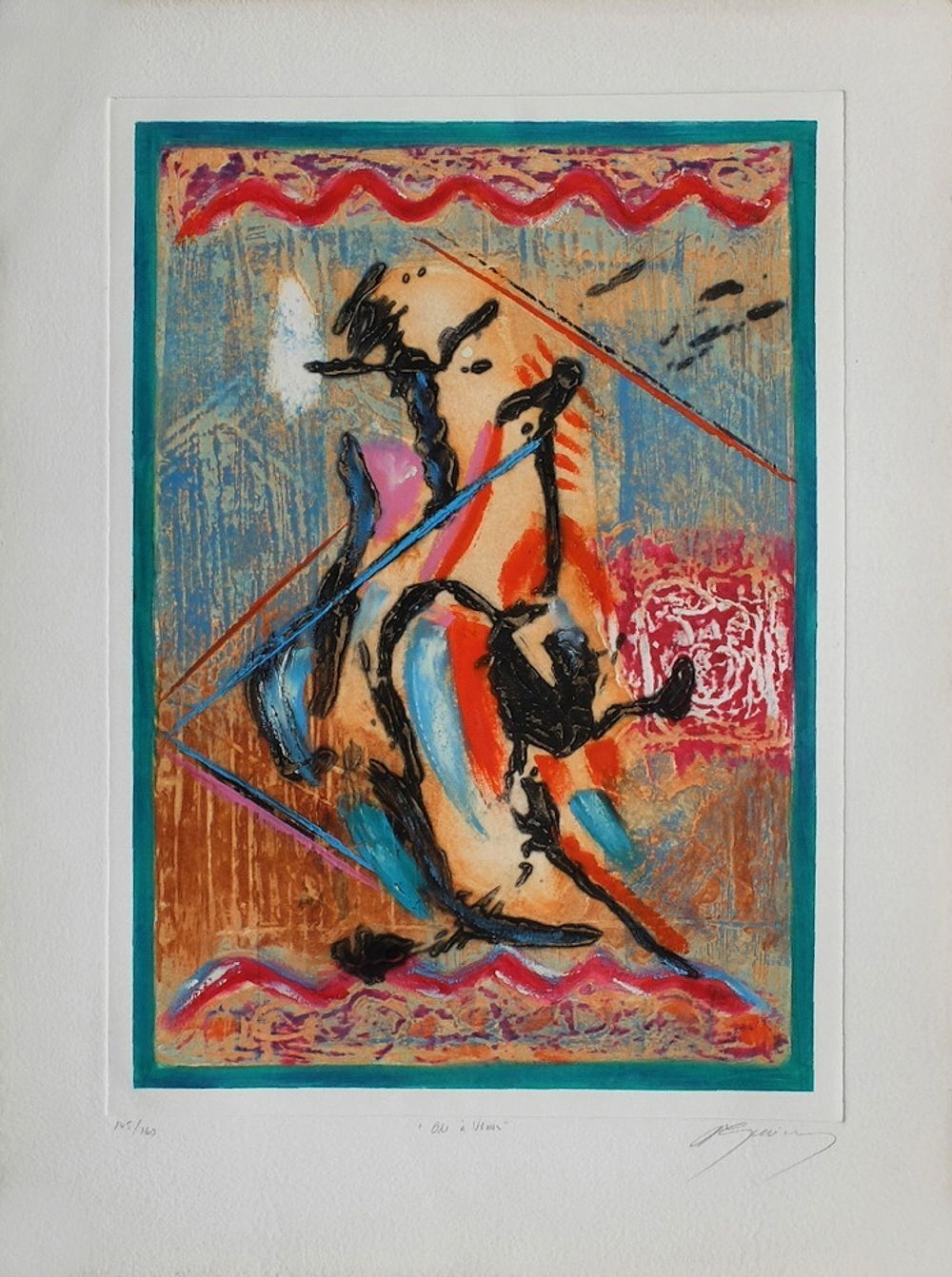 Jean Marie Guiny Signed Carborundum Etching Ode à Venus 1985