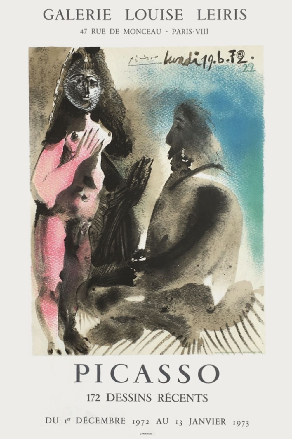 Pablo Picasso Poster Expo 73   Galerie Louise Leiris