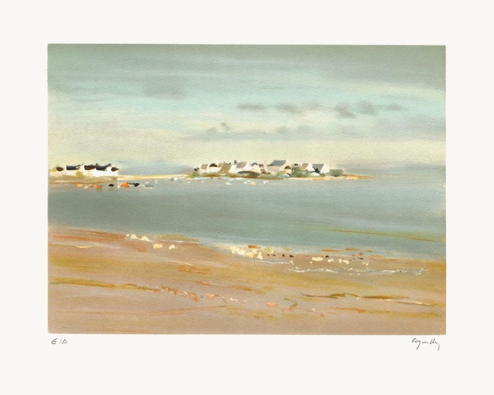 Jacques Coquillay Gesigneerde Lithografie Pointe Du Golfe Du Morbihan