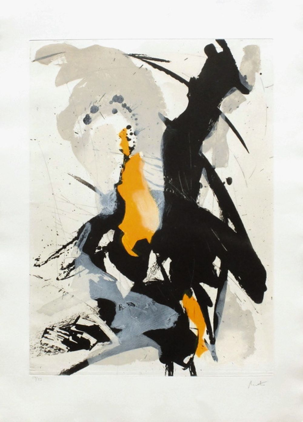 Jean Miotte Signed Aquatint Composition Abstraite III 1990