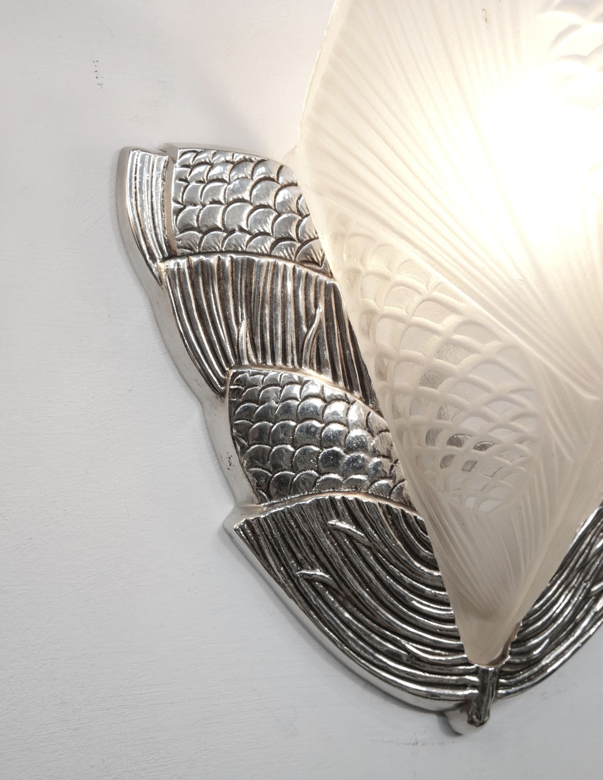 A Pair Of 1925 French Art Deco Wall Lights By Degue , 2 Pairs Available photo vintage