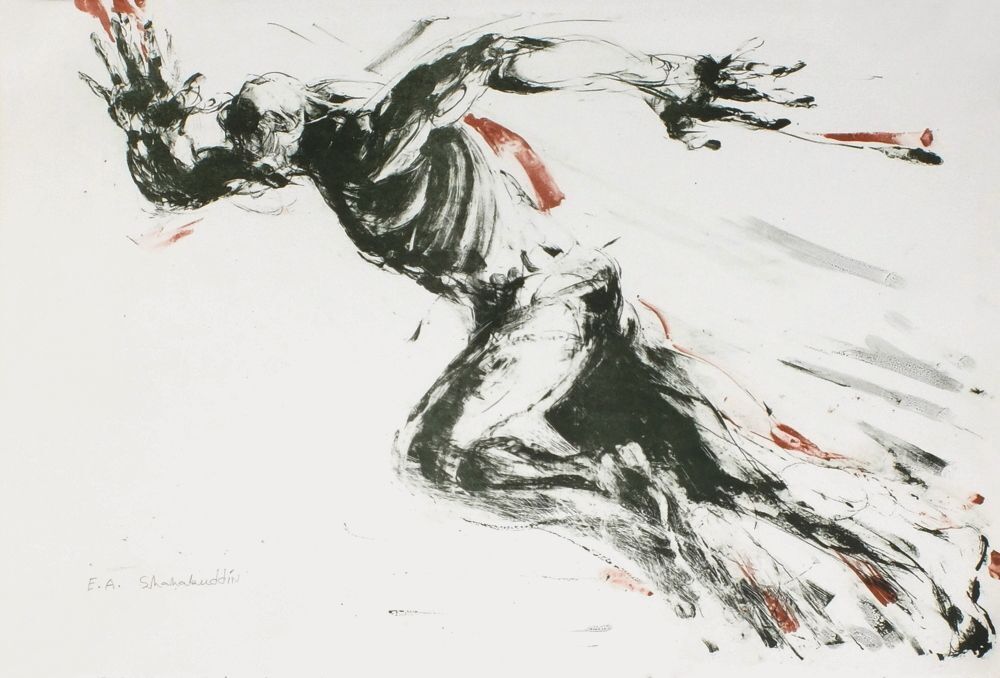 Ahmed Shahabuddin Gesigneerde Lithografie Elancement IV 2007