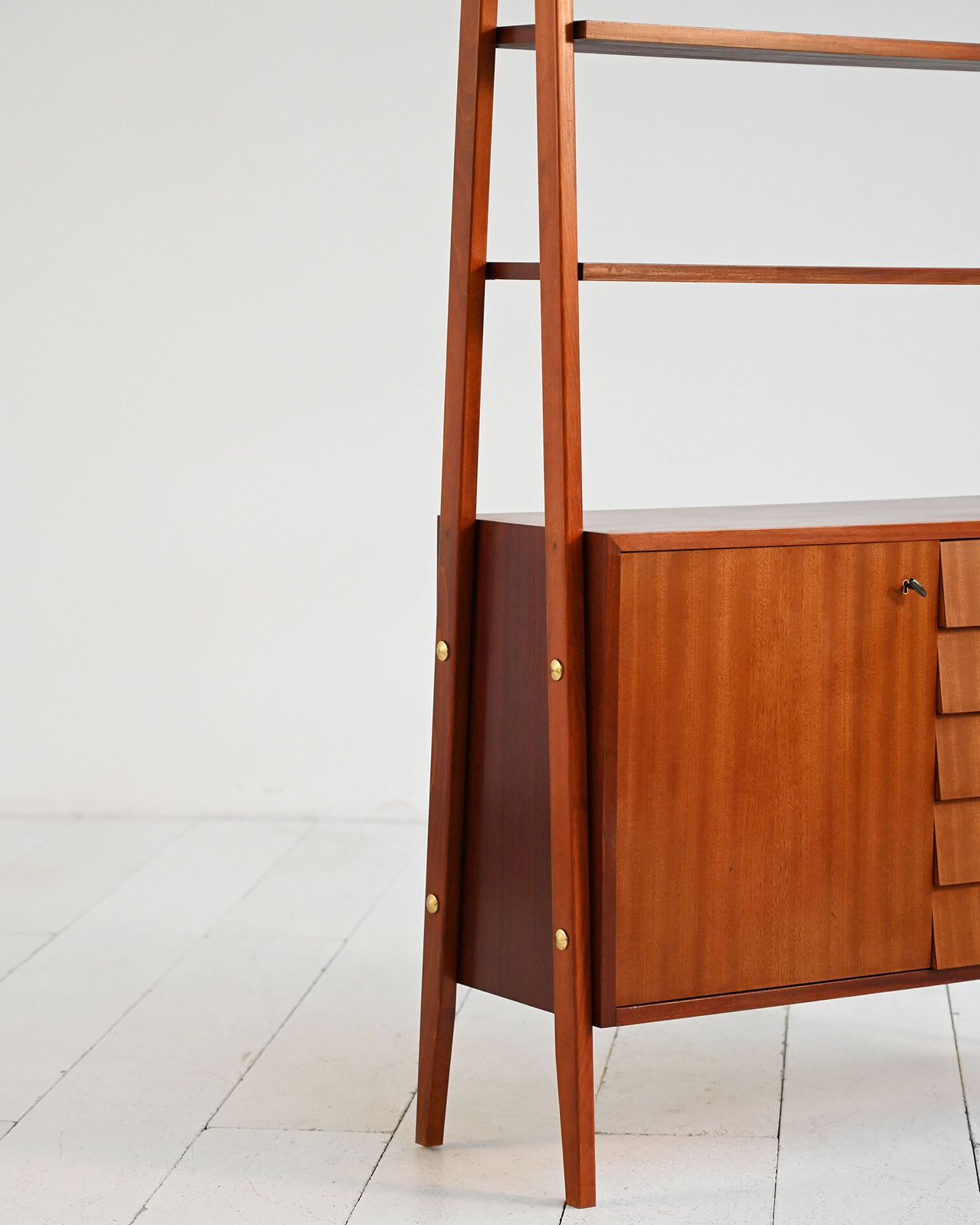 Scandinavian Mahogany Bookcase, 1960s photo vintage