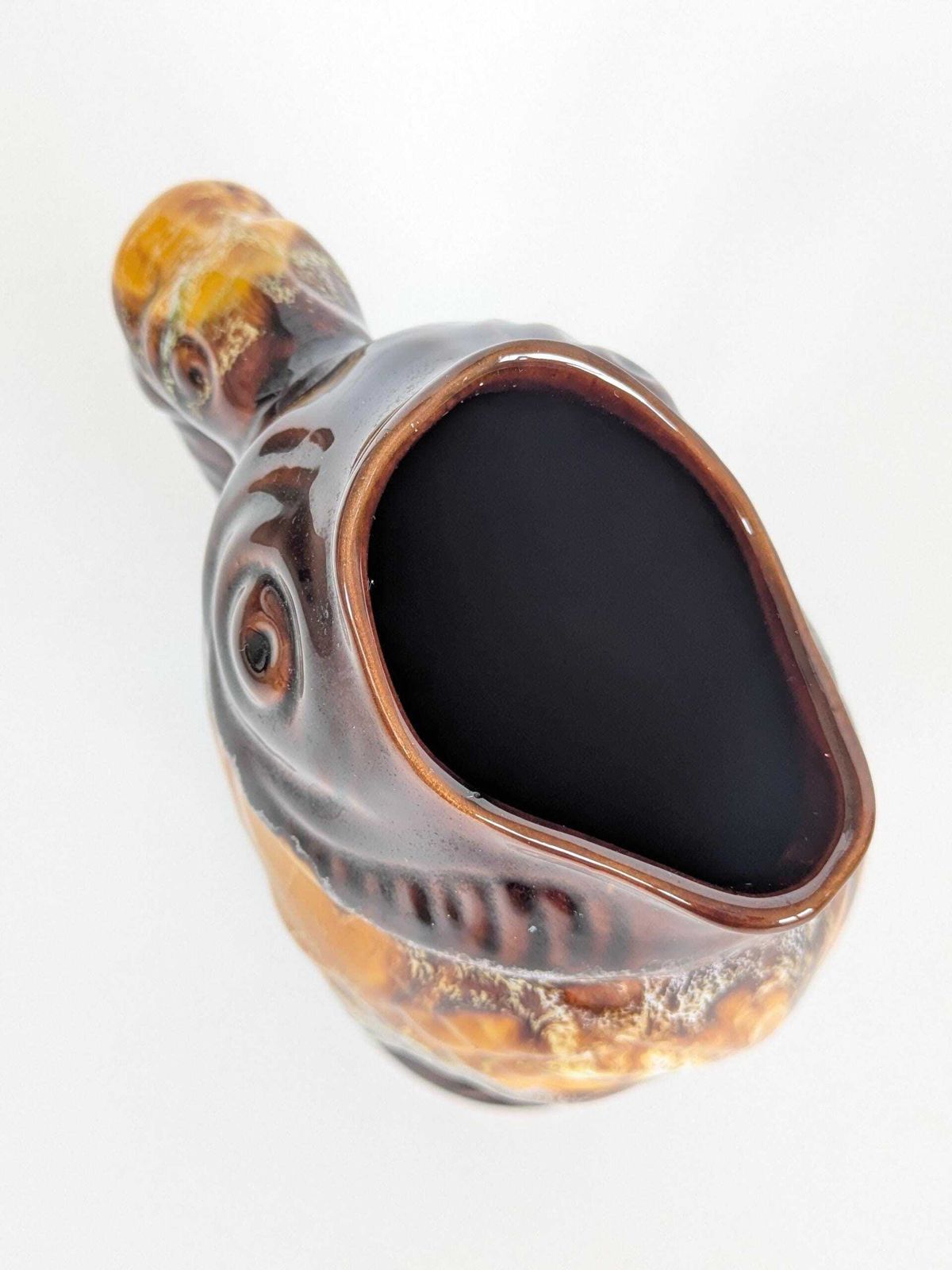 Vallauris Style Midcentury Fish Pitcher Fat Lava Ceramic Vase Vintage French Pottery photo 74.0