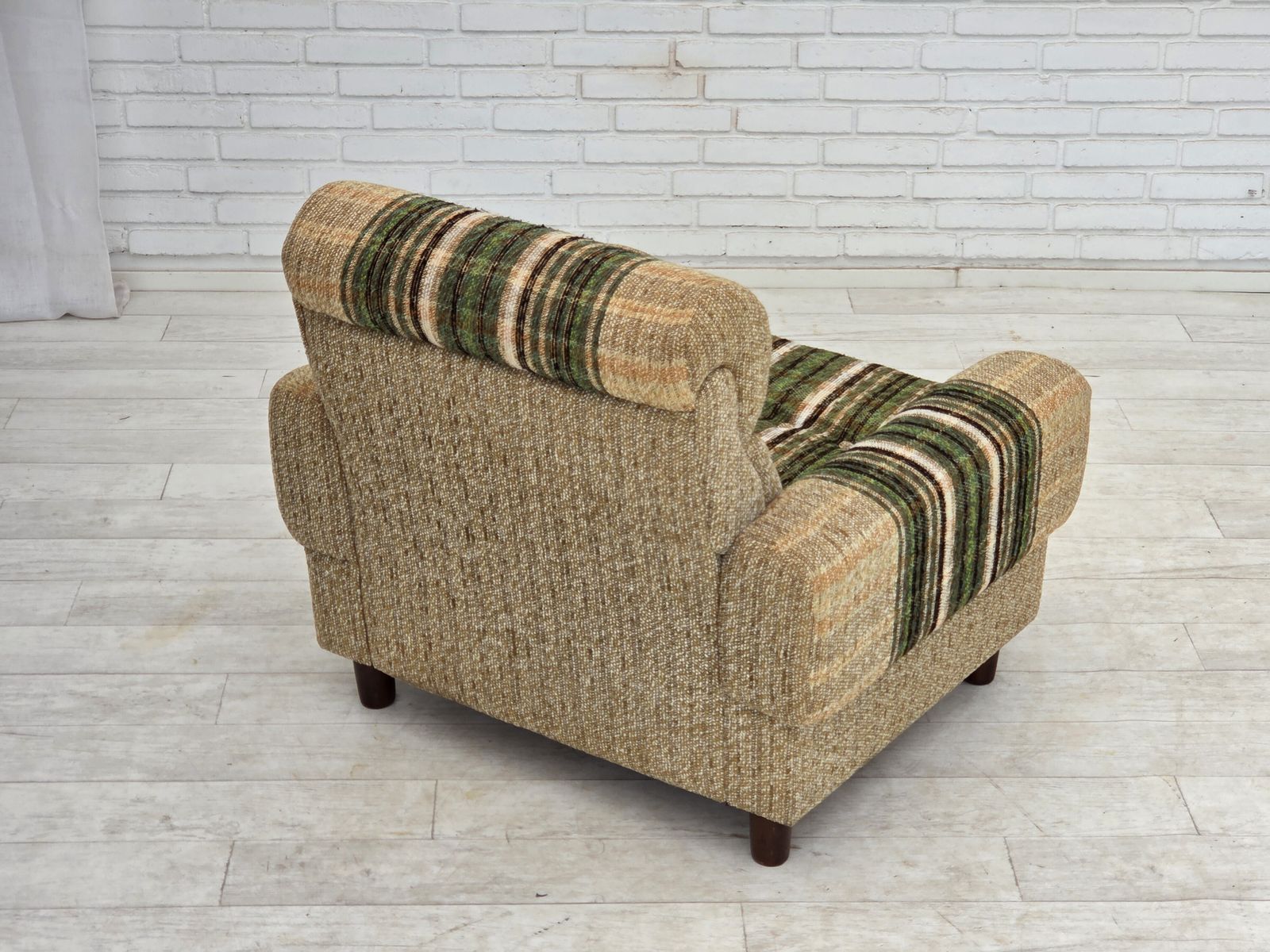 950.0 1980s, Danish Club Chair By Nisbo Horsens, Furniture Wool. photo