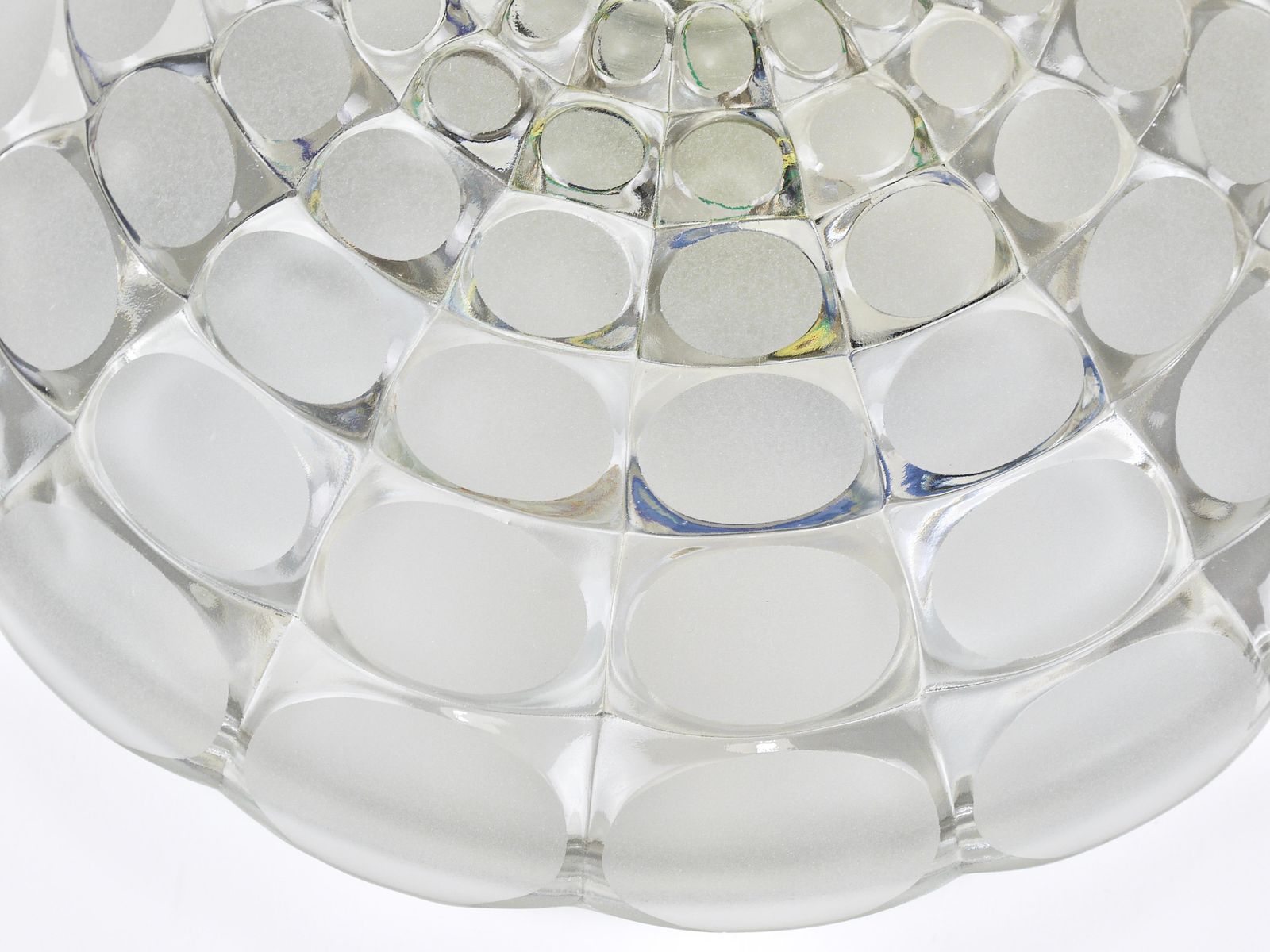 Peill & Putzler Grote Ronde Op Art Glazen Wandlamp, 1970s photo buy