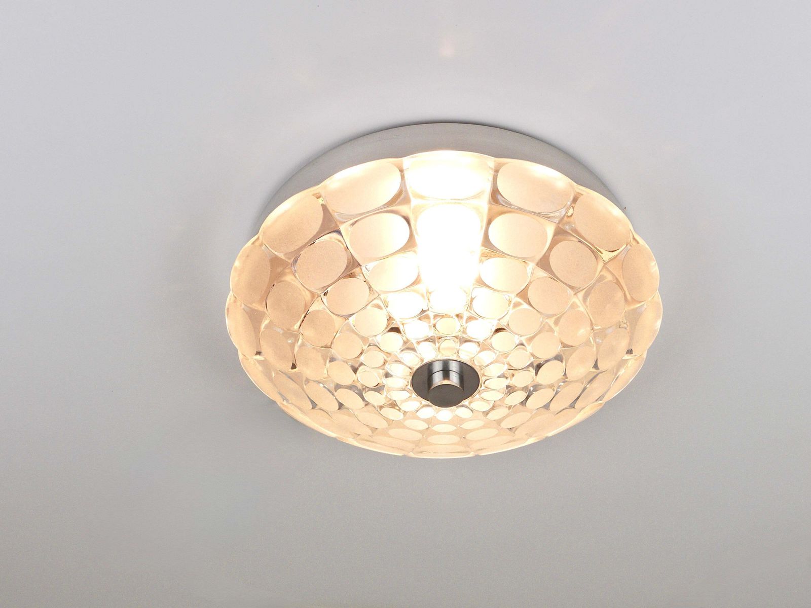 photo for sale Peill & Putzler Grote Ronde Op Art Glazen Wandlamp, 1970s