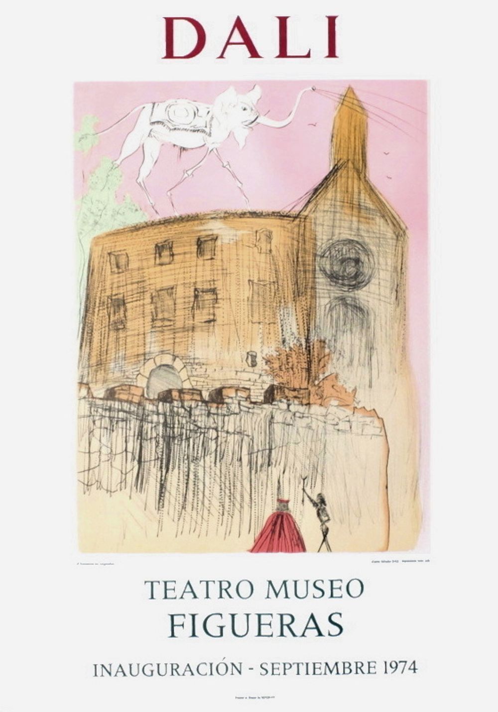 Salvador Dali Poster Expo 74 Teatro Museo Figueras Inauguracion 1
