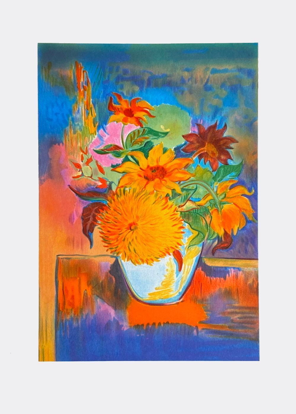 Amanda Lear Lithografie Fleurs I 1985