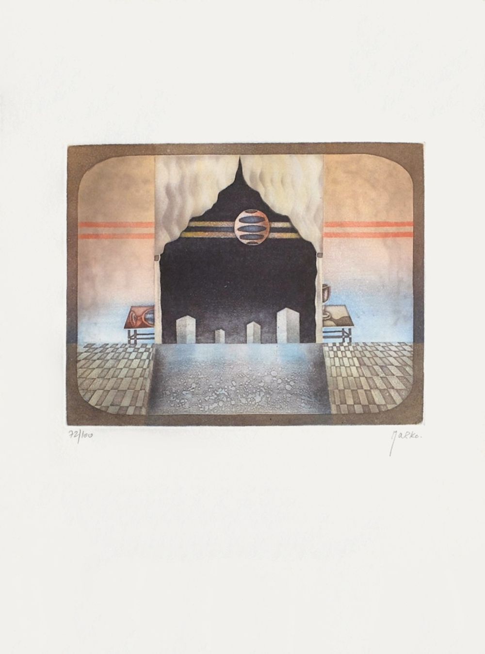 Moshé Malka Signed Etching Dernière Séance 1980