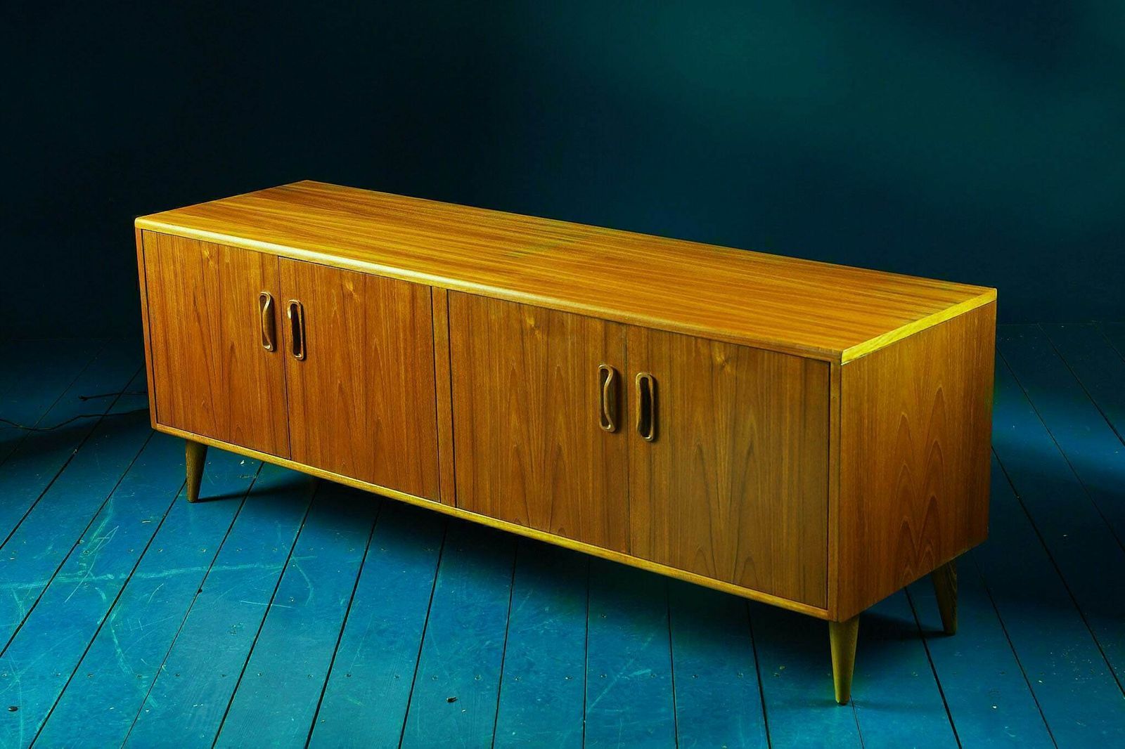Mid Century Teak 1970s G Plan Sideboard Multimedia Unit On Tapered Wooden Feet photo furniture