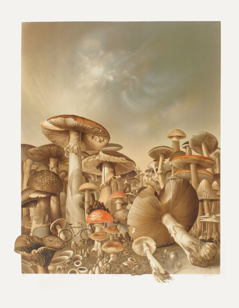 Roland Cat Signed Lithograph La Randonnée