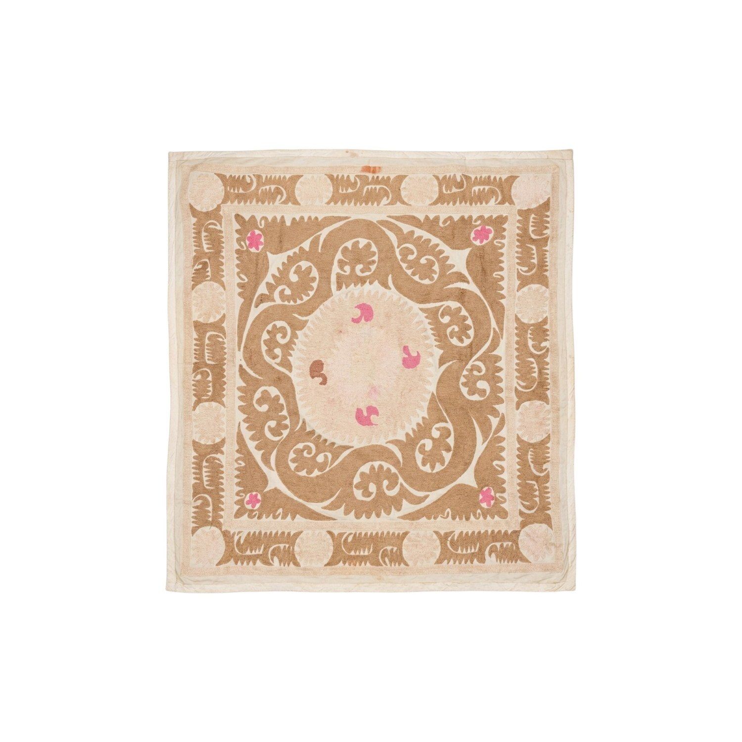 Bohemian Suzani Tablecloth From Bukhara 141 X 154 Cm