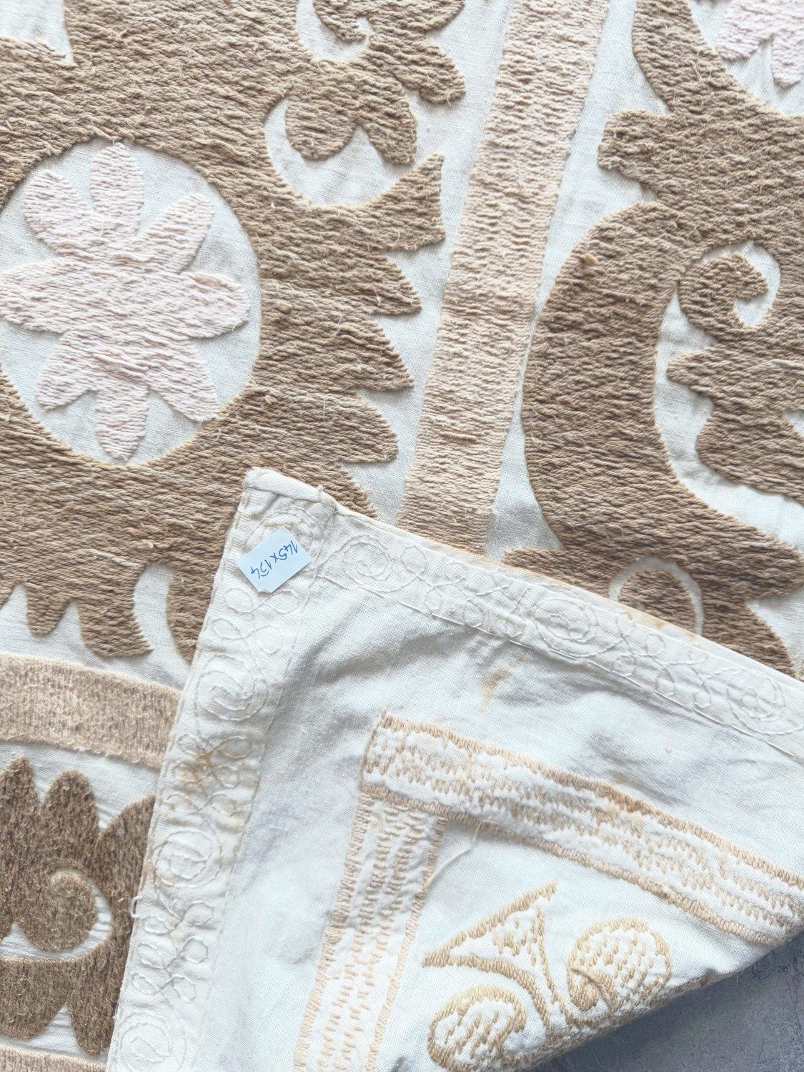photo for sale Embroidered Suzani Tablecloth From Bukhara 145 X 154 Cm