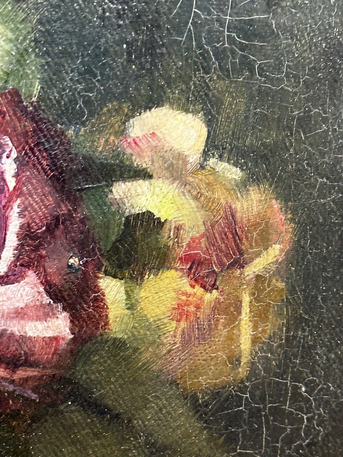 photo buy Brits schilderij begin 20e eeuw, olieverf, stilleven met bloemen, tuinrozen, gesigneerd Ernest Higgins Rigg